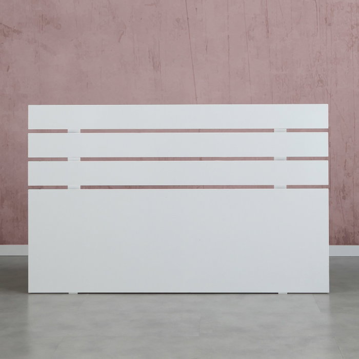 Hanah Home Cabecero Fuga 140 - Shiny White, Blanco para Dormitorio